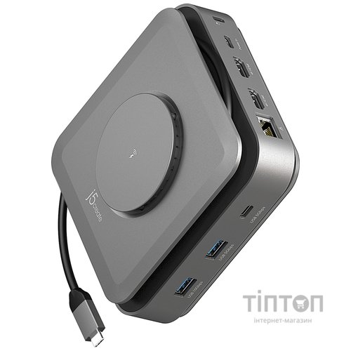 Порт-реплікатор J5create Dock-Station USB-C 10-in-1 (HDMI/PD/USB-A/USB-C/LAN) (JCD3199-N)