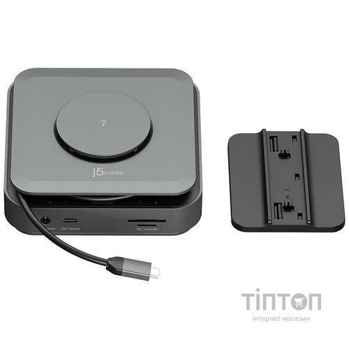 Порт-реплікатор J5create Dock-Station USB-C 10-in-1 (HDMI/PD/USB-A/USB-C/LAN) (JCD3199-N)