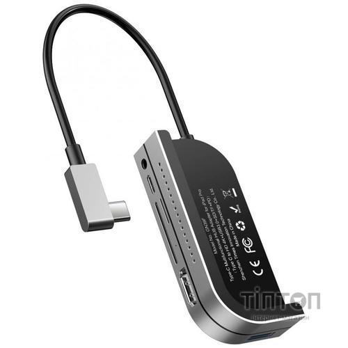Концентратор Baseus USB3.1 Type-C to HDMI/USB 3.0x3/TF,SD/Type C PD/3.5mm (CAHUB-WJ0G)