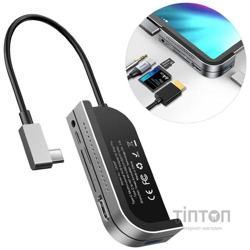 Концентратор Baseus USB3.1 Type-C to HDMI/USB 3.0x3/TF,SD/Type C PD/3.5mm (CAHUB-WJ0G)