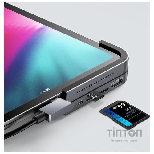 Концентратор Baseus USB3.1 Type-C to HDMI/USB 3.0x3/TF,SD/Type C PD/3.5mm (CAHUB-WJ0G)