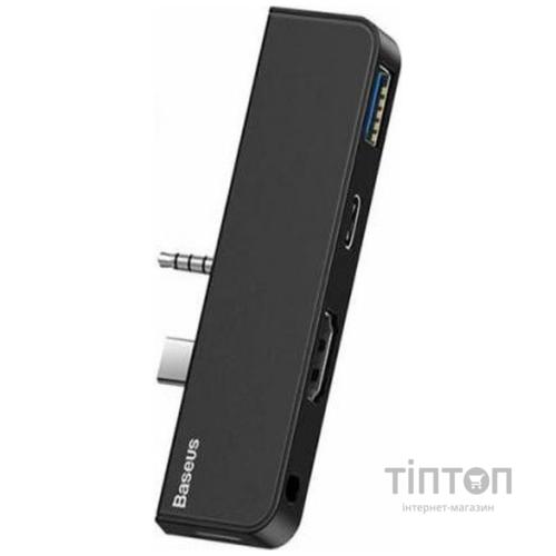 Концентратор Baseus USB3.1 Type-C+3.5mm toHDMI/USB 3.0/Type-C/3.5mm forSurfaceGo (CAHUB-FT01)