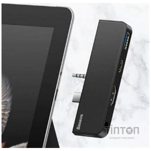 Концентратор Baseus USB3.1 Type-C+3.5mm toHDMI/USB 3.0/Type-C/3.5mm forSurfaceGo (CAHUB-FT01)