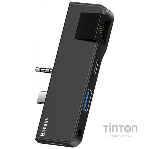 Концентратор Baseus USB3.1 Type-C+3.5mm toUSB 3.0/RJ45/Type-C/3.5mm forSurfaceGo (CAHUB-FG01)