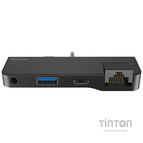 Концентратор Baseus USB3.1 Type-C+3.5mm toUSB 3.0/RJ45/Type-C/3.5mm forSurfaceGo (CAHUB-FG01)