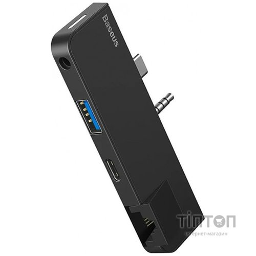 Концентратор Baseus USB3.1 Type-C+3.5mm toUSB 3.0/RJ45/Type-C/3.5mm forSurfaceGo (CAHUB-FG01)