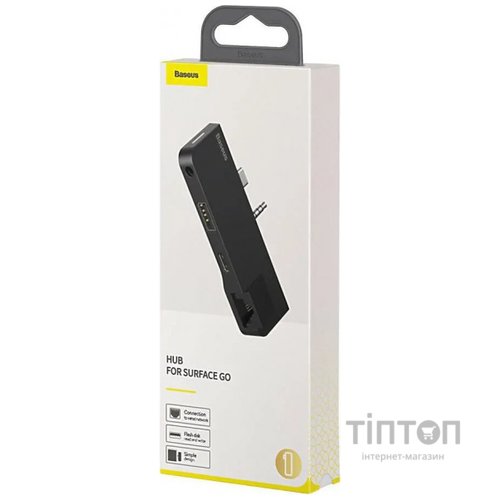 Концентратор Baseus USB3.1 Type-C+3.5mm toUSB 3.0/RJ45/Type-C/3.5mm forSurfaceGo (CAHUB-FG01)