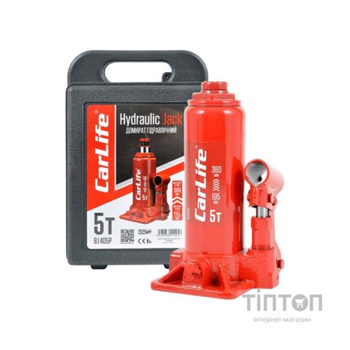 Домкрат CarLife 5т 195-380мм (BJ405P)