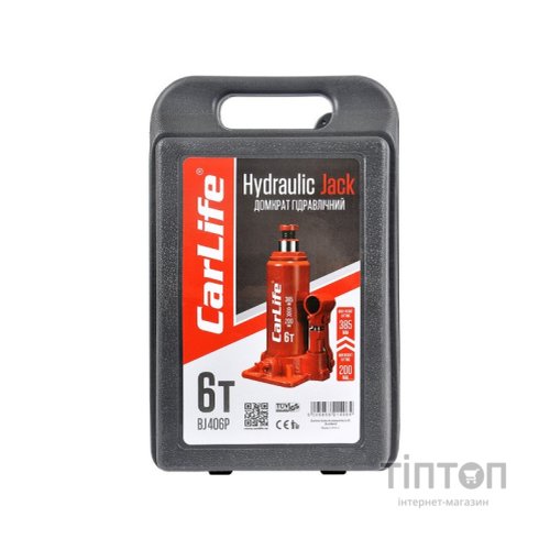 Домкрат CarLife 6т 200-385мм (BJ406P)
