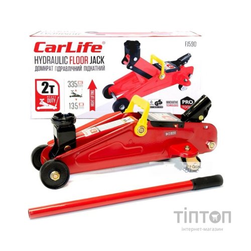Домкрат CarLife підкатний 2т, 135-335мм (FJ590)