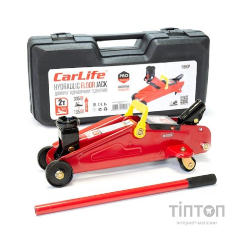Домкрат CarLife підкатний 2т, 135-335мм (FJ590P)