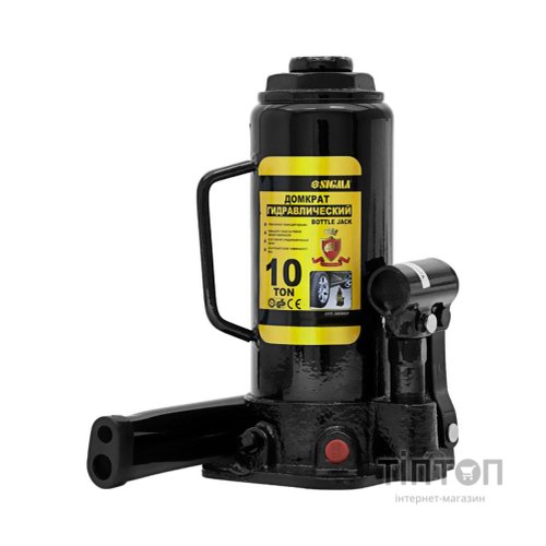 Домкрат Sigma гідравлічний пляшковий 10т, 230-460мм (6101101)