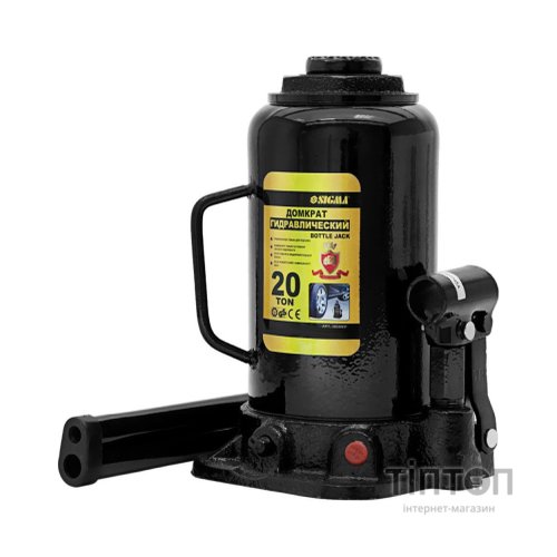 Домкрат Sigma гідравлічний пляшковий 20т H 242-452мм (6101201)