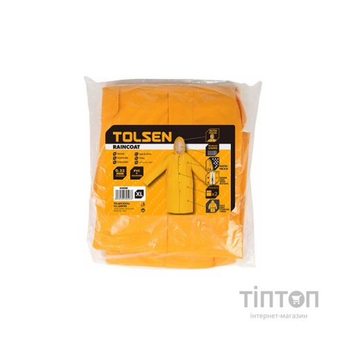 Дощовик Tolsen ПВХ / Поліестер 0.32 мм XL (45098)