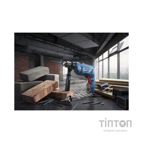 Дриль Bosch GSB 600, 600Вт, 1-10 мм, 3000 об/хв, 48000 уд/хв (0.601.1A0.320)