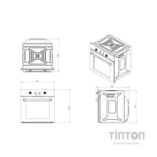 Духова шафа Jantar GSK 6015 BL