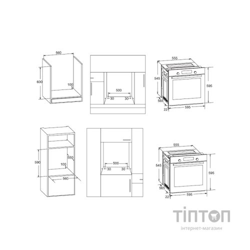 Духова шафа Pyramida PO 80 ME XGBL