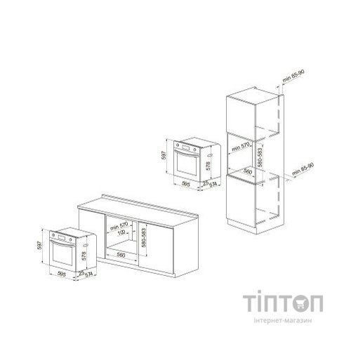 Духова шафа Pyramida PO 93 M GBL