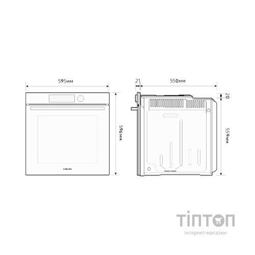 Духова шафа Samsung NV7B4445UAS/WT