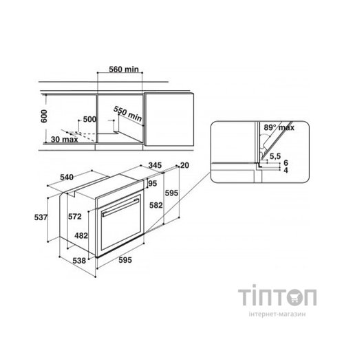 Духова шафа Whirlpool W9OM24S1PBSS