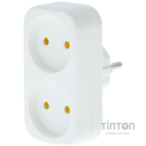 Двійник Tecro SC-2 2 розетки, білий