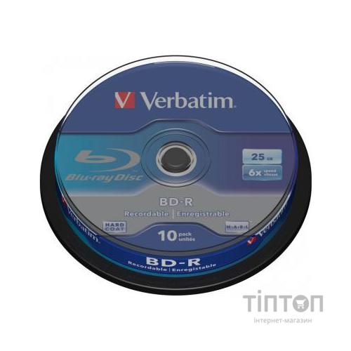 Диск BD-R Verbatim 25Gb 6x Cacke 10шт