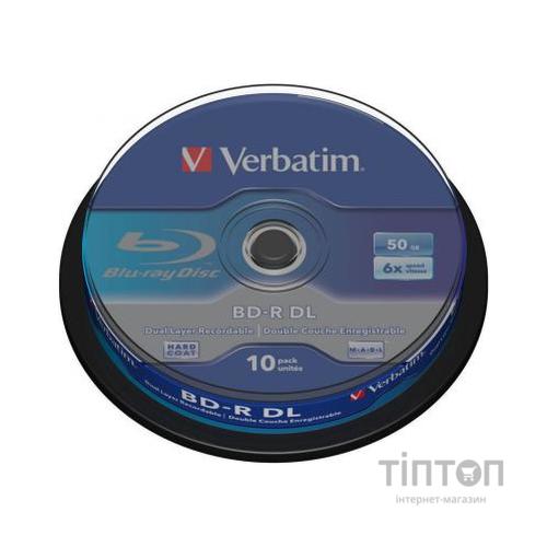 Диск BD-R Verbatim DL 50Gb 6x Cacke 10шт (43746)