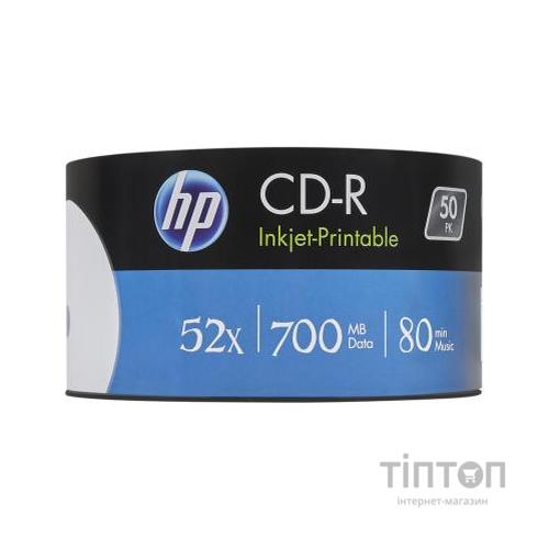 Диск CD HP CD-R 700MB 52X IJ PRINT 50шт Spindle (69312/CRE00017WIP-3)