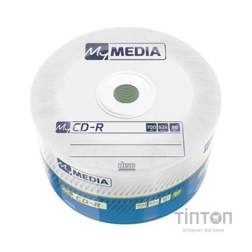 Диск CD MyMedia CD-R 700Mb 52x MATT SILVER Wrap 50 (69201)