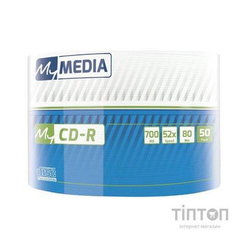 Диск CD MyMedia CD-R 700Mb 52x MATT SILVER Wrap 50 (69201)