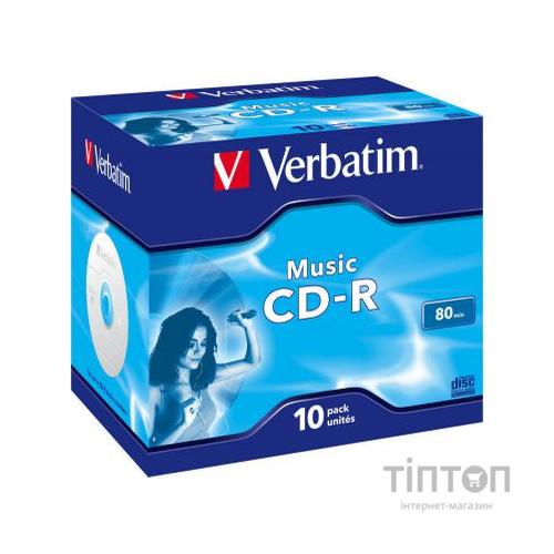 Диск CD-R Verbatim 700Mb 16x Jewel Case 10 Pack Music (43365)