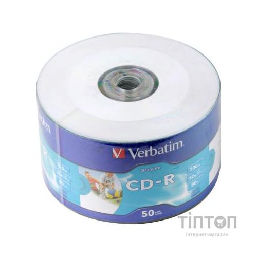 Диск CD-R Verbatim 700Mb 52х, Wrap Printable 50 штук