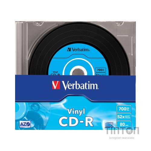 Диск CD-R VERBATIM Vinil 52x Slim(10 pcs) 700 Mb/80min