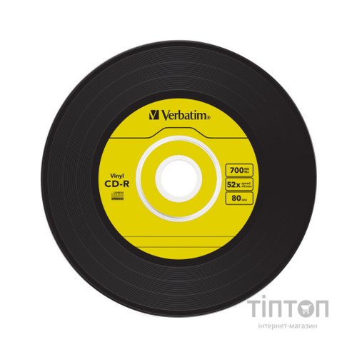 Диск CD-R VERBATIM Vinil 52x Slim(10 pcs) 700 Mb/80min