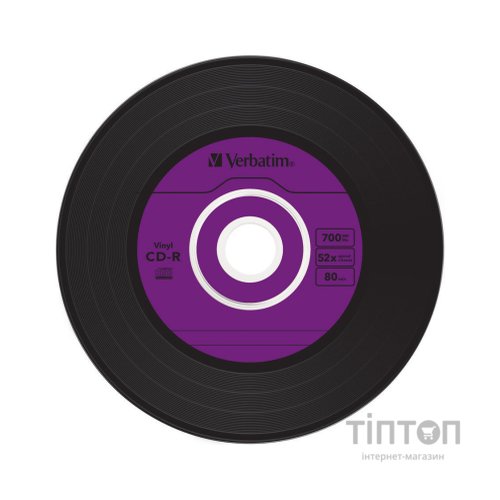 Диск CD-R VERBATIM Vinil 52x Slim(10 pcs) 700 Mb/80min