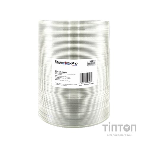Диск CD SmartDisk PRO CD-R 700MB 52X White InkJet Printable WRAP(23-118 мм) 10 (69828)