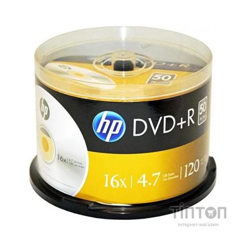 Диск DVD HP DVD+R 4.7GB 16X 50шт Spindle (69319/DRE00026-3)