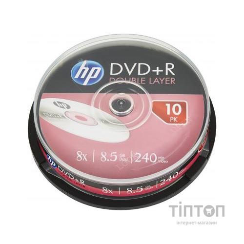 Диск DVD HP DVD+R 8.5GB 8X DL 10шт Spindle (69309/DRE00060-3)