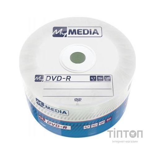 Диск DVD MyMedia DVD-R 4.7GB 16X Wrap MATT SILVER 50шт (69200)