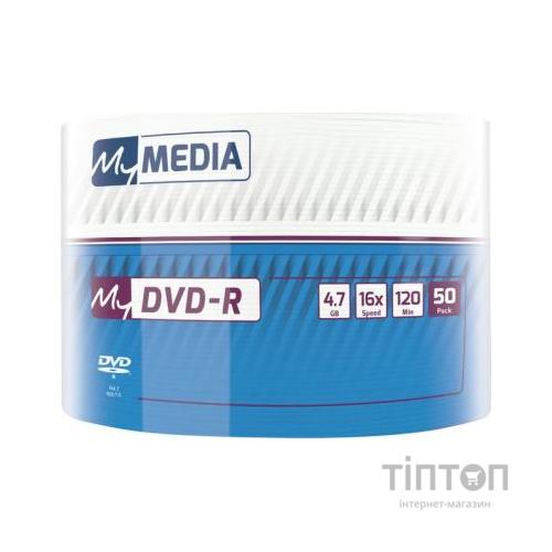 Диск DVD MyMedia DVD-R 4.7GB 16X Wrap MATT SILVER 50шт (69200)