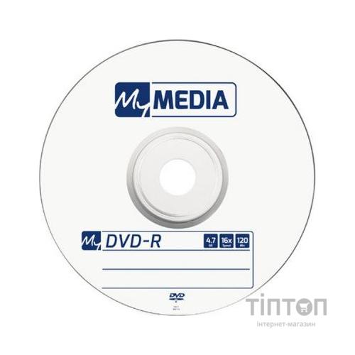 Диск DVD MyMedia DVD-R 4.7GB 16X Wrap MATT SILVER 50шт (69200)