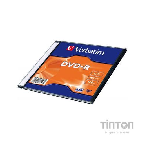 Диск DVD-R Verbatim 4.7Gb/120min 16x slim 1 шт