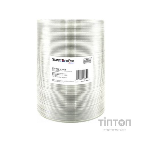 Диск DVD SmartDisk PRO DVD+R 8.5GB 8X White InkJet Printable WRAP(21-118 мм) 1 (69834)