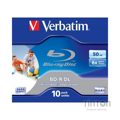 Диск Verbatim BD-R DL 50Gb 6x Jewel 10шт