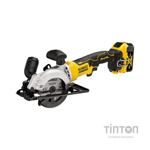 Дискова пила DeWALT 18В XR Li-Ion, безщіткова, диск 115х9.5 мм, 2.5 кг, 2x5Ah, кейс TSTAK (DCS571P2)