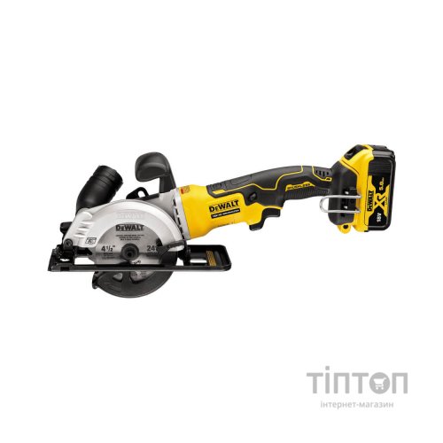 Дискова пила DeWALT 18В XR Li-Ion, безщіткова, диск 115х9.5 мм, 2.5 кг, 2x5Ah, кейс TSTAK (DCS571P2)