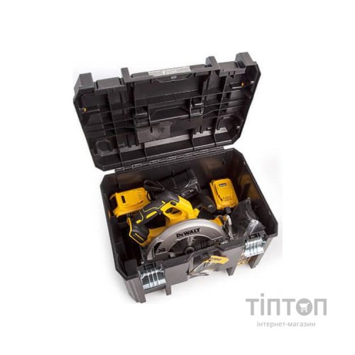 Дискова пила DeWALT 18В XR Li-Ion, диск 184х16 мм, 3.6 кг, 2x5Ah, кейс TSTAK (DCS570P2)