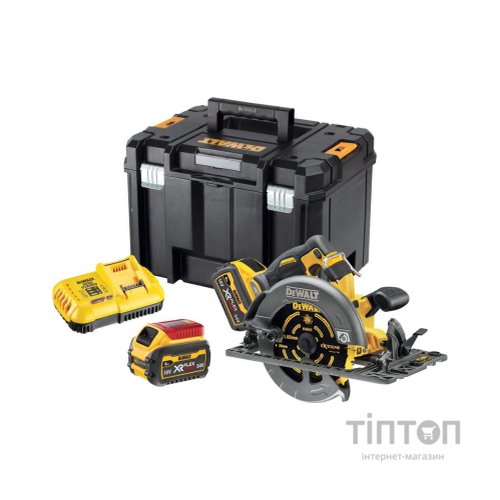 Дискова пила DeWALT 54В XR FLEXVOLT Li-lon диск 190х30 мм, 2x2Ah, 3.7 кг, кейс TSTAK (DCS579T2)