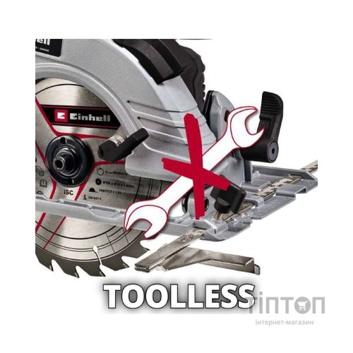Дискова пила Einhell TE-CS 18/190 Li BL - Solo акум., PXC, 18В, диск 190х20 мм (без АКБ та ЗП) (4331210)