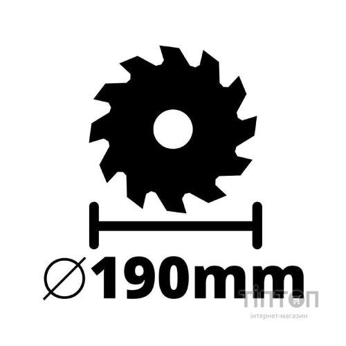 Дискова пила Einhell TE-CS 18/190 Li BL - Solo акум., PXC, 18В, диск 190х20 мм (без АКБ та ЗП) (4331210)